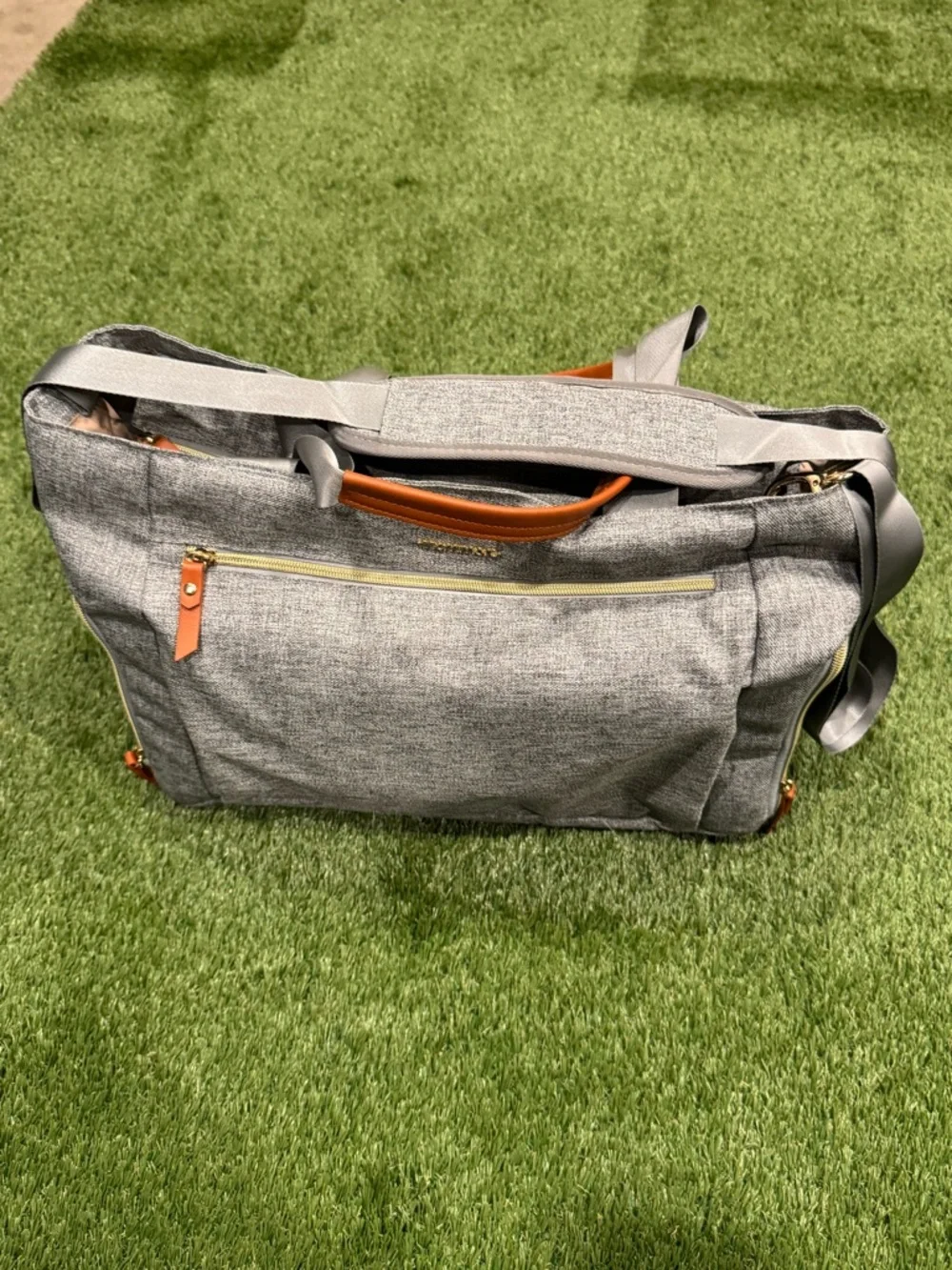 Mommore Breast Pump Bag Diaper Tote Bag‎ w/ 15 Inch Laptop Sleeve Shoulder Strap